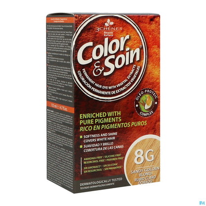 3 Chênes Color& Soin Coloration 8G Blond Clair Doré