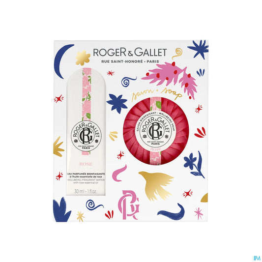 Coffret Eau Parfumée Bienfaisante Rose 30ml + Savon 100g