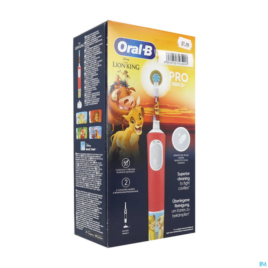 Oral-B Pro-Kids 3+ Brosse à Dents Electrique Roi Lion 1 unité