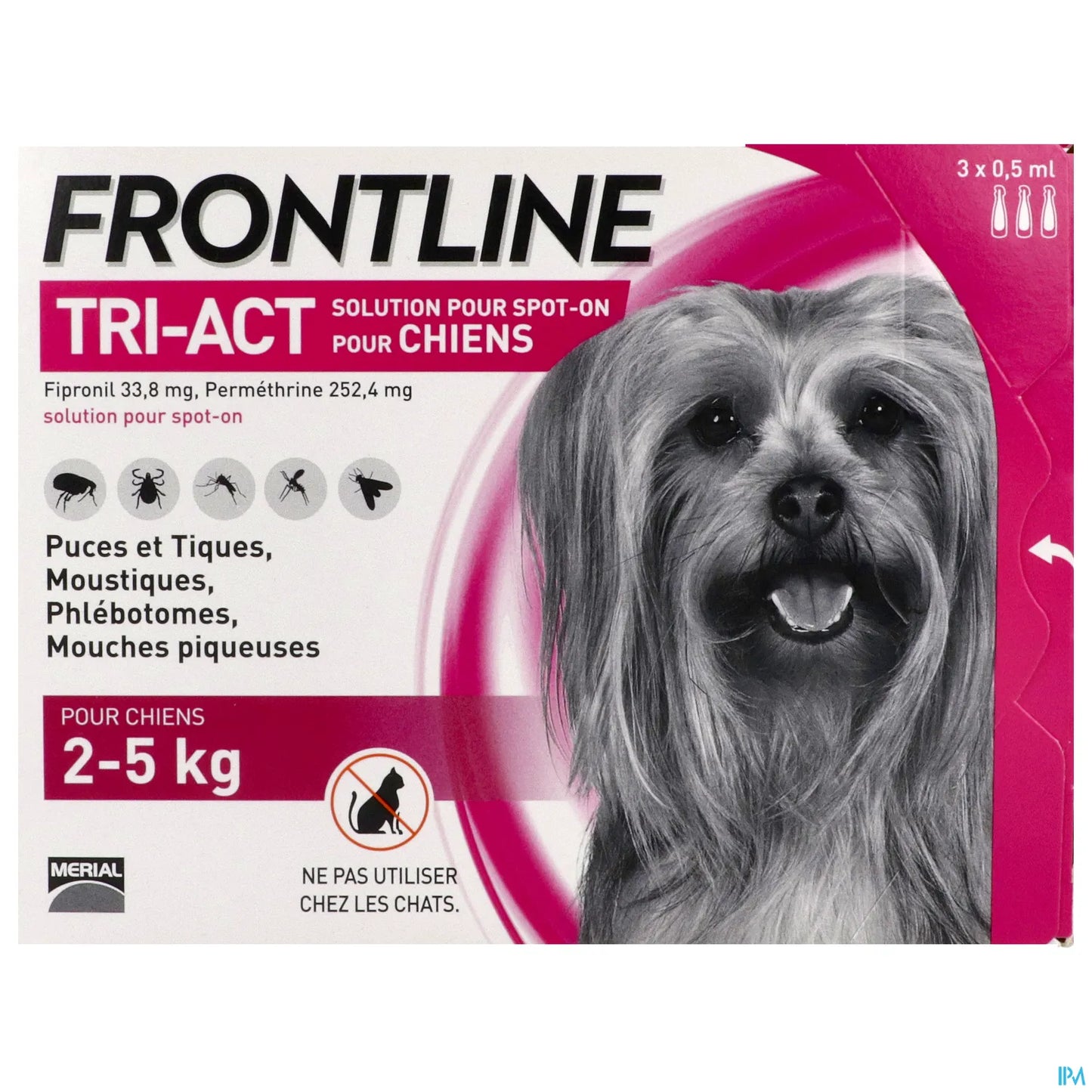Tri-Act Dog 2 to 5 kg Box of 3 Pipettes