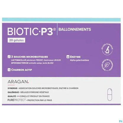 Biotic P3 Ballonnements 20 Gélules