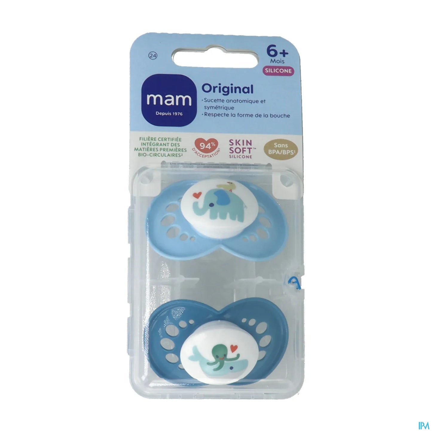 Sucette Original Classique 6M Silicone 2 Pièces