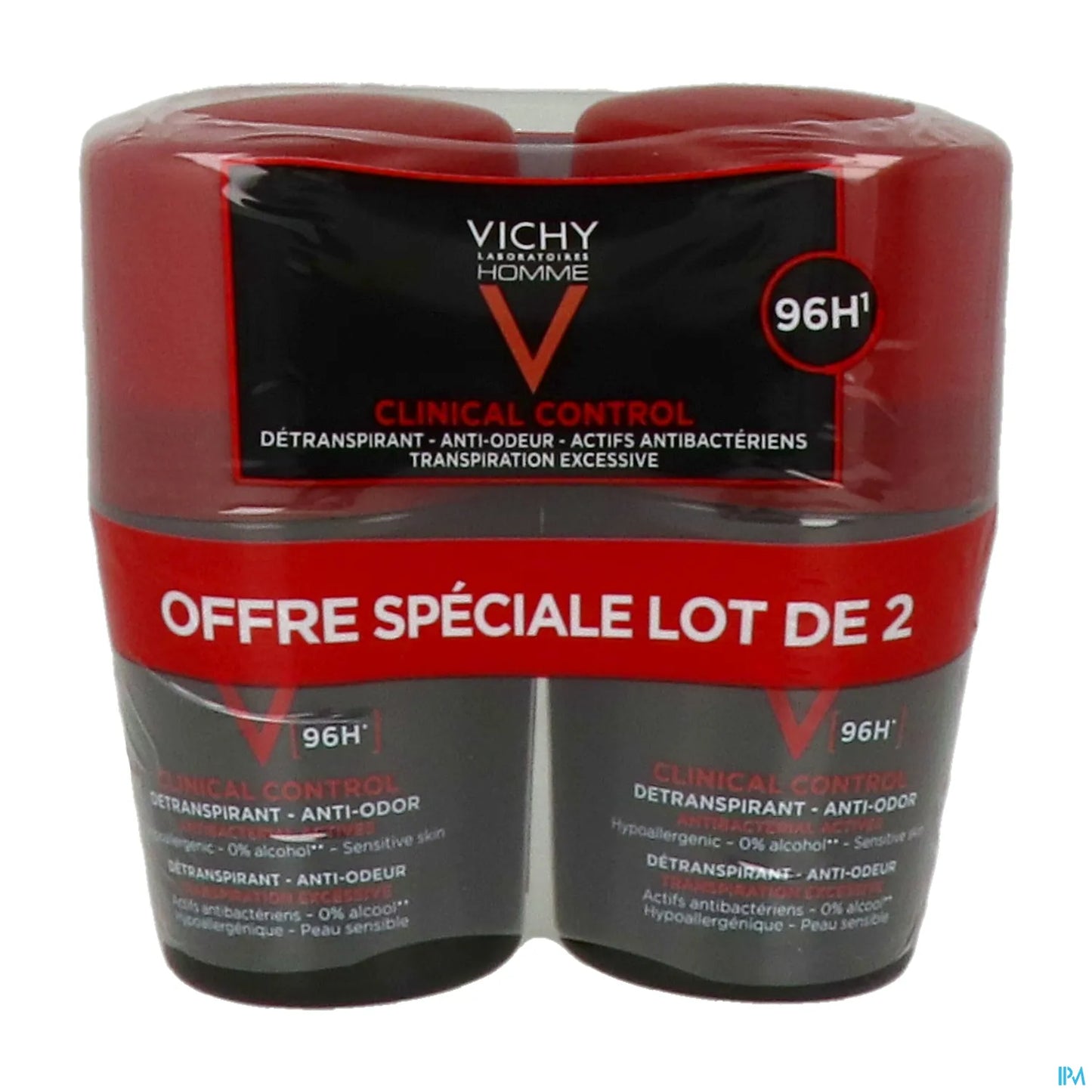 Homme Clinical Control Deodorante Anti-Odore 96h Roll-On 2x50ml