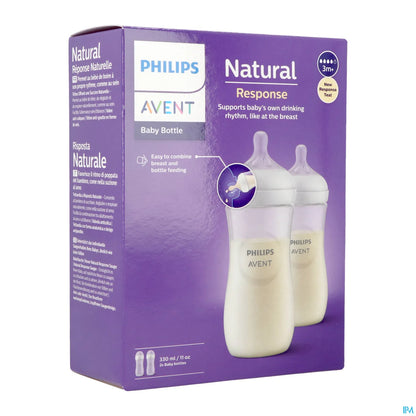Philips Avent Biberon Natural Response 330ml Lot de 2