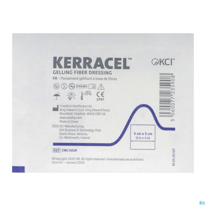 3M Kerracel Pansement Carré Fibres Gélifiantes 10 x 10 cm - 10 unités