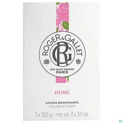 Coffret Savons Bienfaisants Rose 3 x 100gr