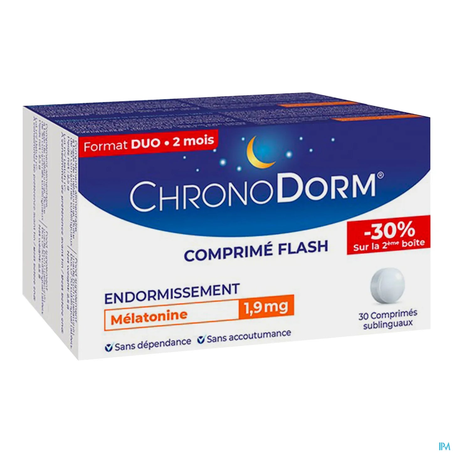 Laboratoires Iprad ChronoDorm Melatonin 1,9mg 60 Tablets