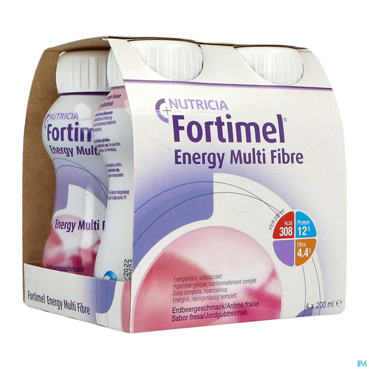 Fortimel Energy Multi Fibre Fraise 4 x 200 mL