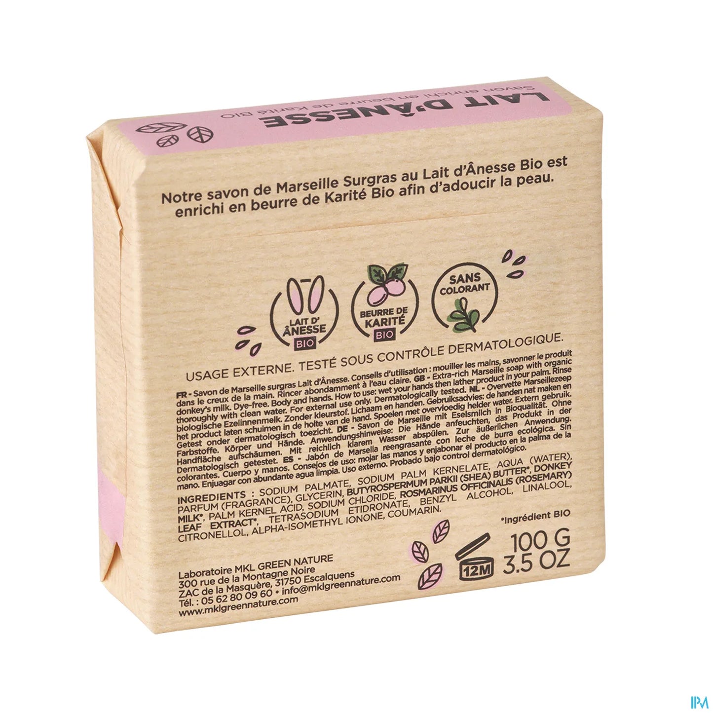 Savon de Marseille Lait D'Anesse 100G