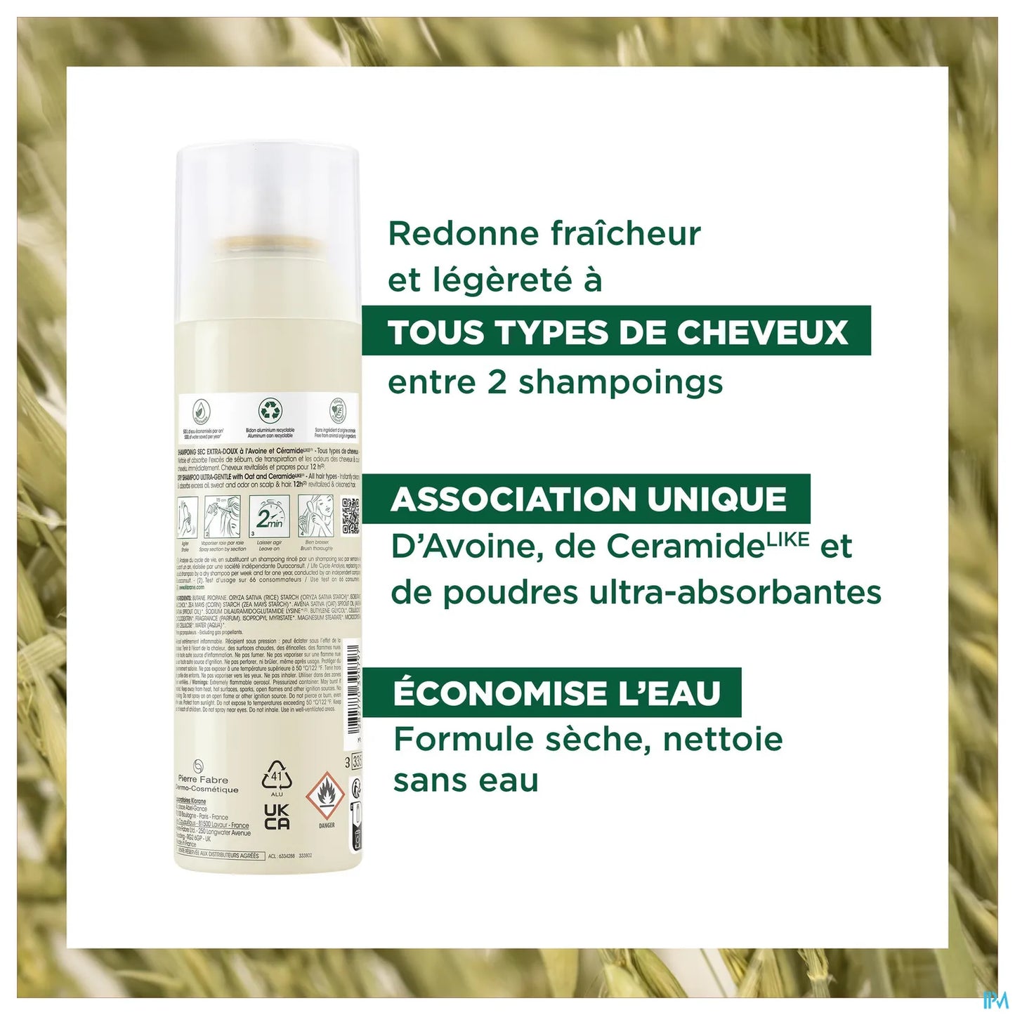 Shampoo secco extra delicato con avena e ceramide 150 ml