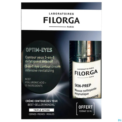 Optim Eyes 3-in-1 Eye Contour Cream 15 ml Set di schiuma omaggio