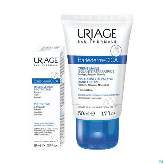 Bariederm Cica Crème Mains 50 ml + Baume Lèvres 15 ml