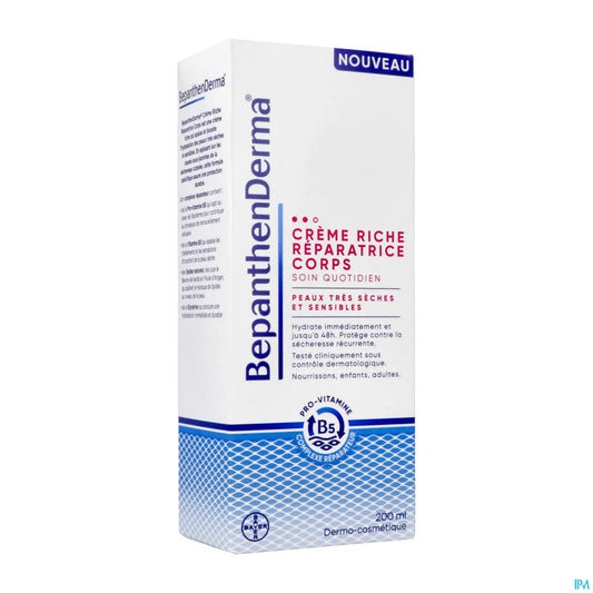 BepanthenDerma Crème Riche Réparatrice Corps 200ml