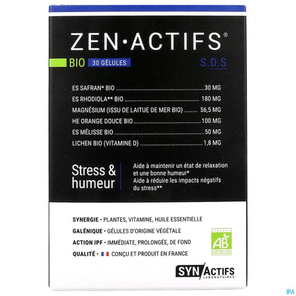 Synactifs ZenGreen Stress 30 Gélules