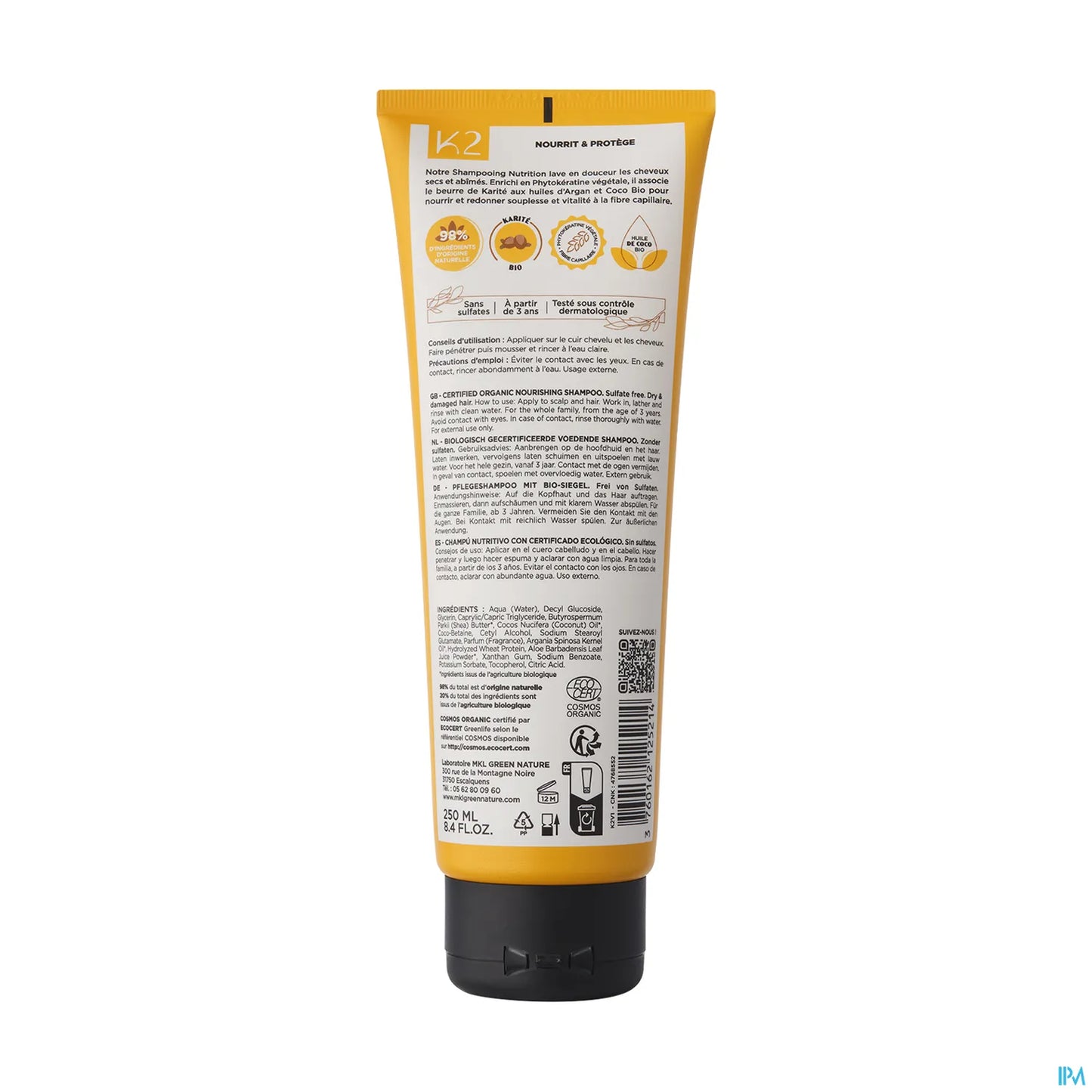 Shampoo nutriente K2 Green Nature 250 ml