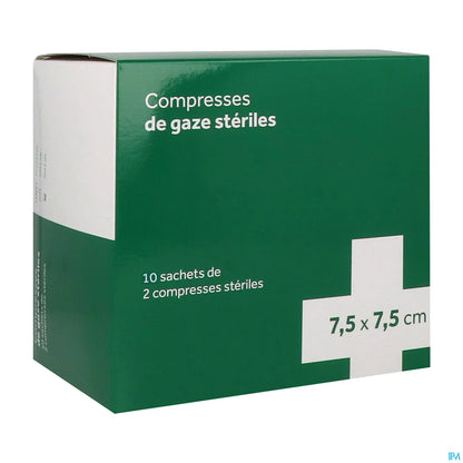 Compresse di garza sterile 7,5x7,5 cm 10 buste da 2