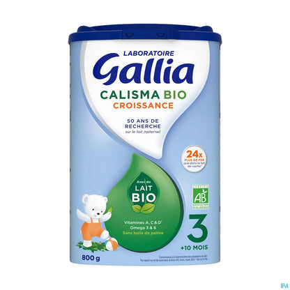 Gallia Calisma Croissance Bio 3ème Âge dès 10 Mois 800 g