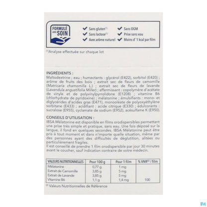 Mélatonine 30 Films Orodispersibles
