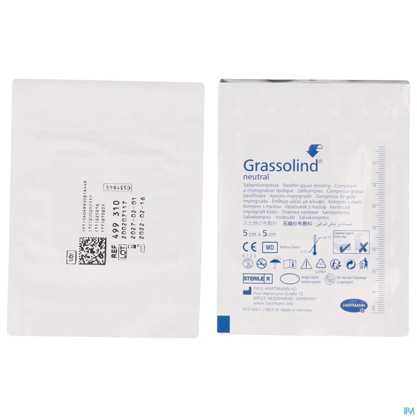 Grassolind Neutral 5 cm x 5 cm boîte de 10