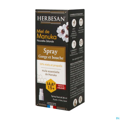 Spray per la gola e la bocca al miele di Manuka IAA10+ 25 ml