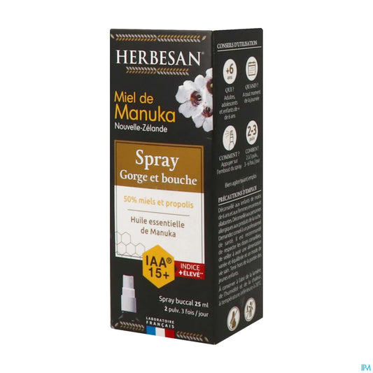 Manuka Honey Throat and Mouth Spray IAA10+ 25ml