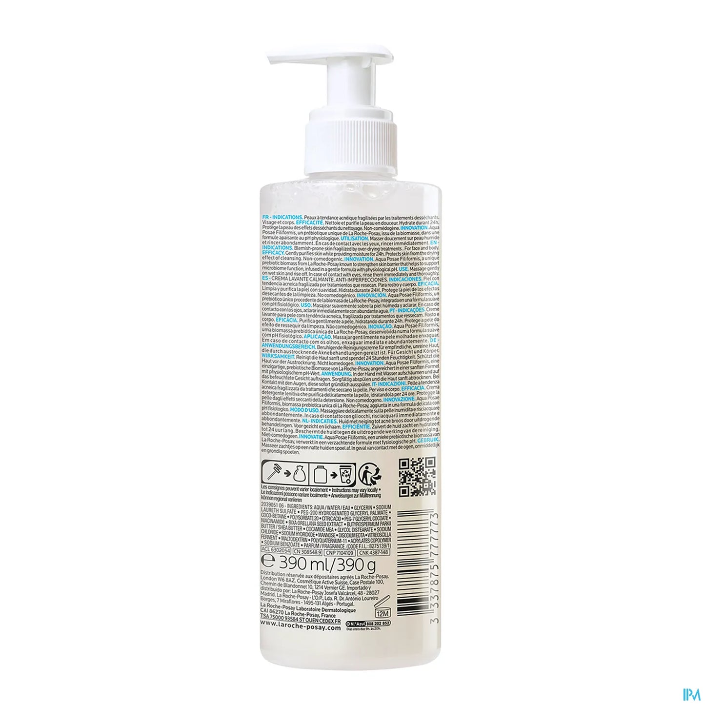 Effaclar H Iso-Biome Crema Detergente Viso 390ml