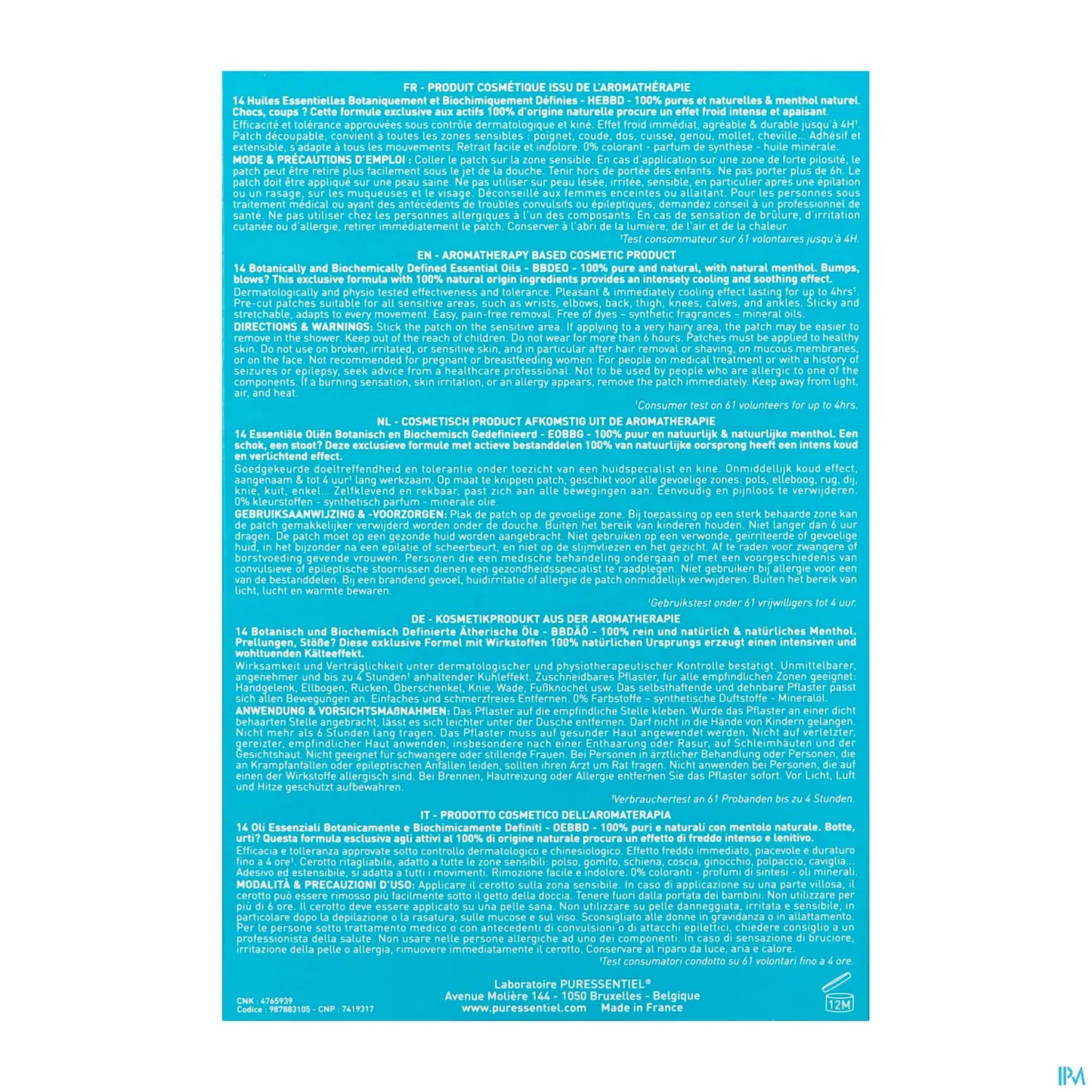 Joints and Muscles Cryo Pure Cold Patches 3 Patches