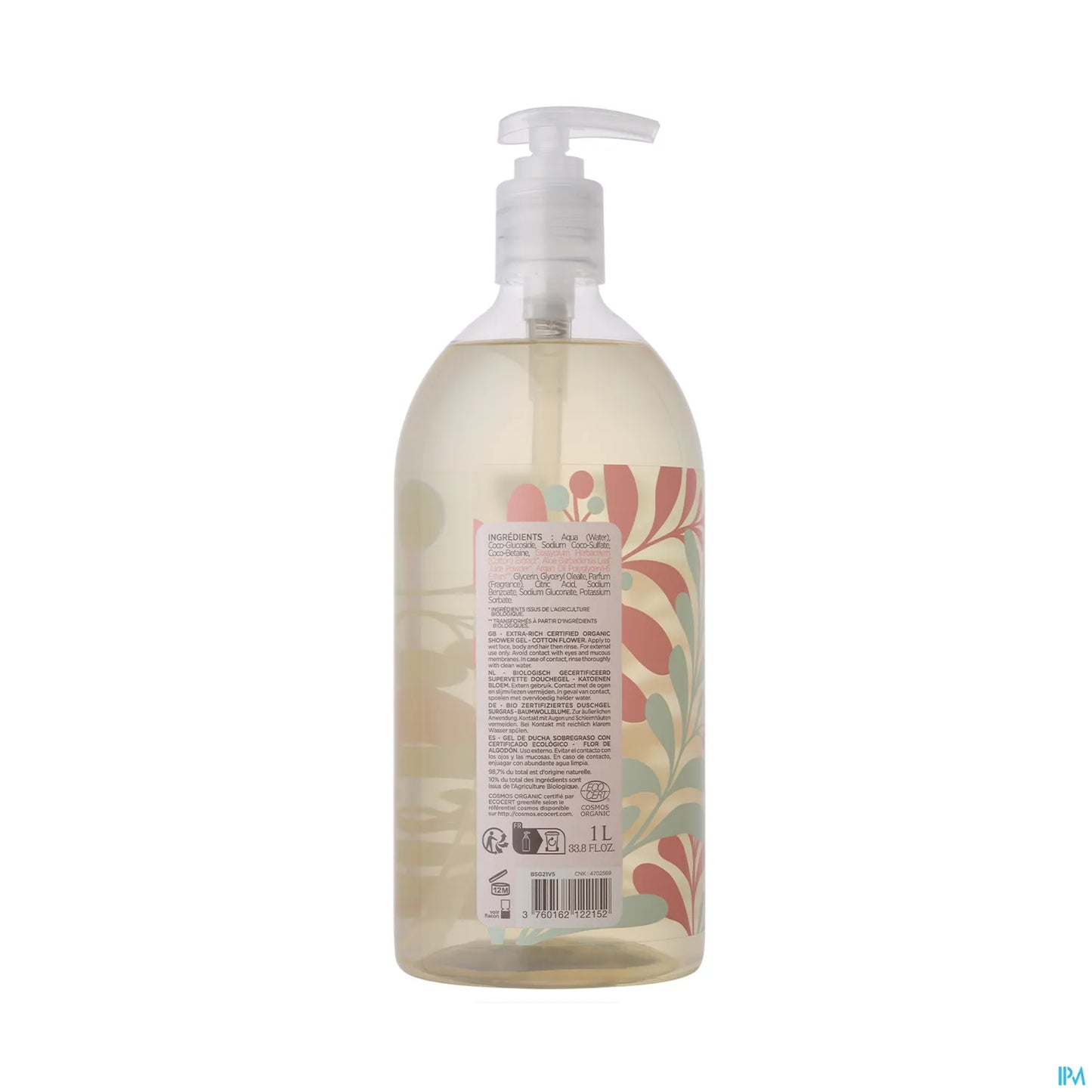 Green Nature Organic Cotton Flower Superfatted Shower Gel 1L