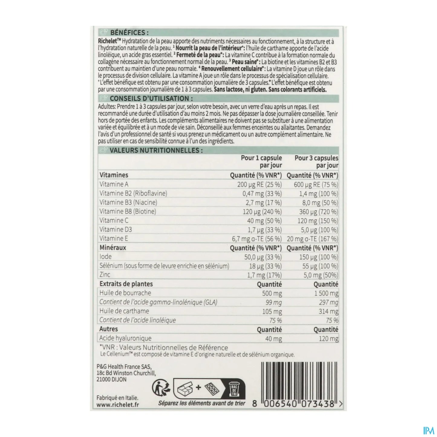 Skin Hydration 30 Capsules