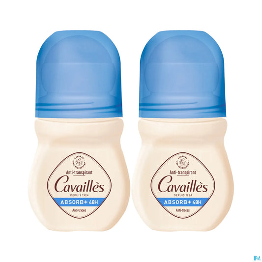 Rogé Cavaillès Absorb+ Déodorant Anti-Traces Roll-On 48H 2x50ml
