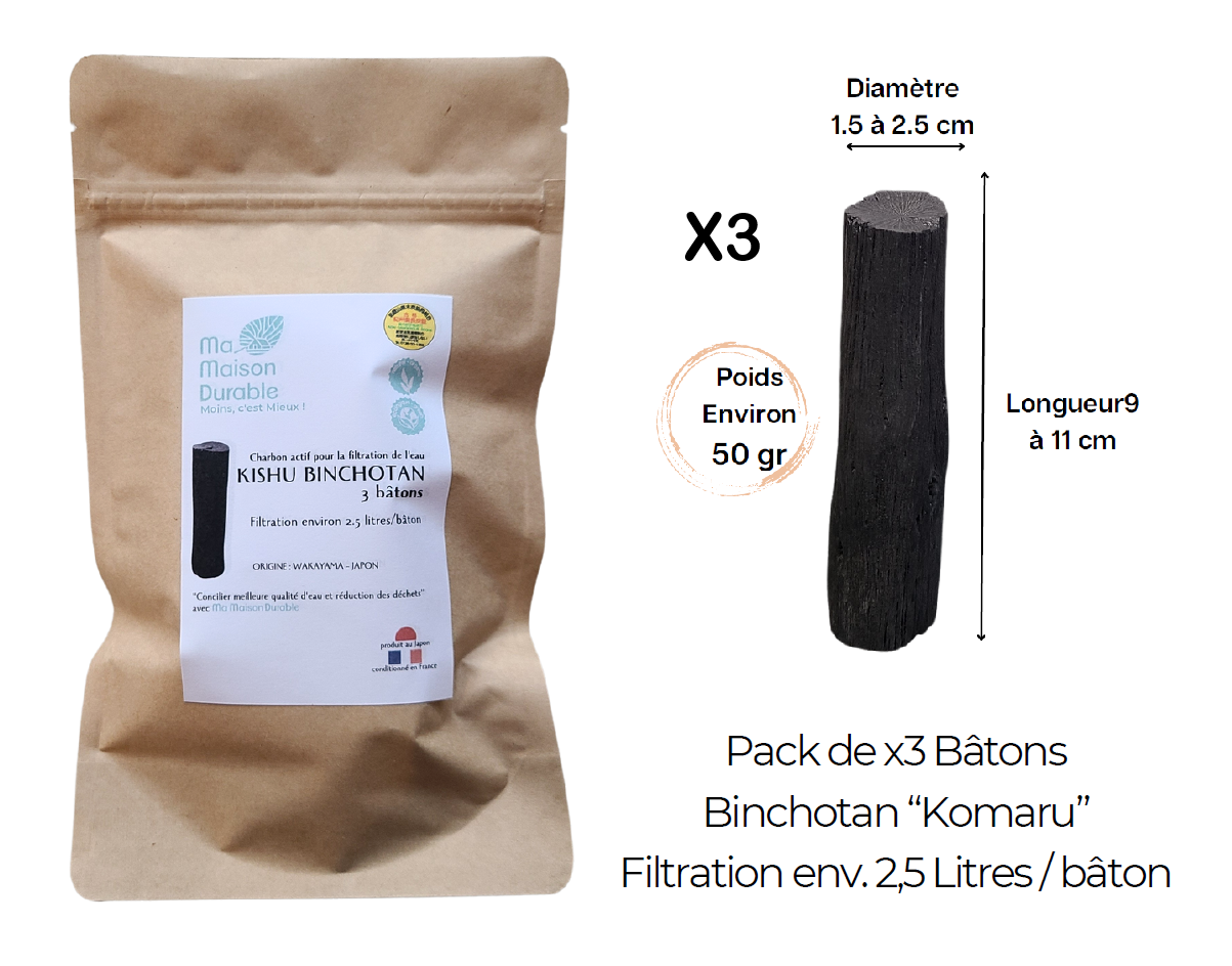 Le Binchotan de Kishu (Charbon actif)