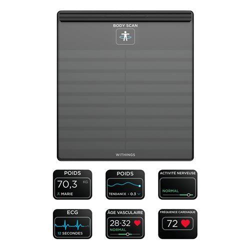 Stazione sanitaria connessa Body Scan nera