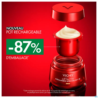 Vichy Liftactiv Collagen Specialist 16 Crème SPF50 Recharge 50 mL
