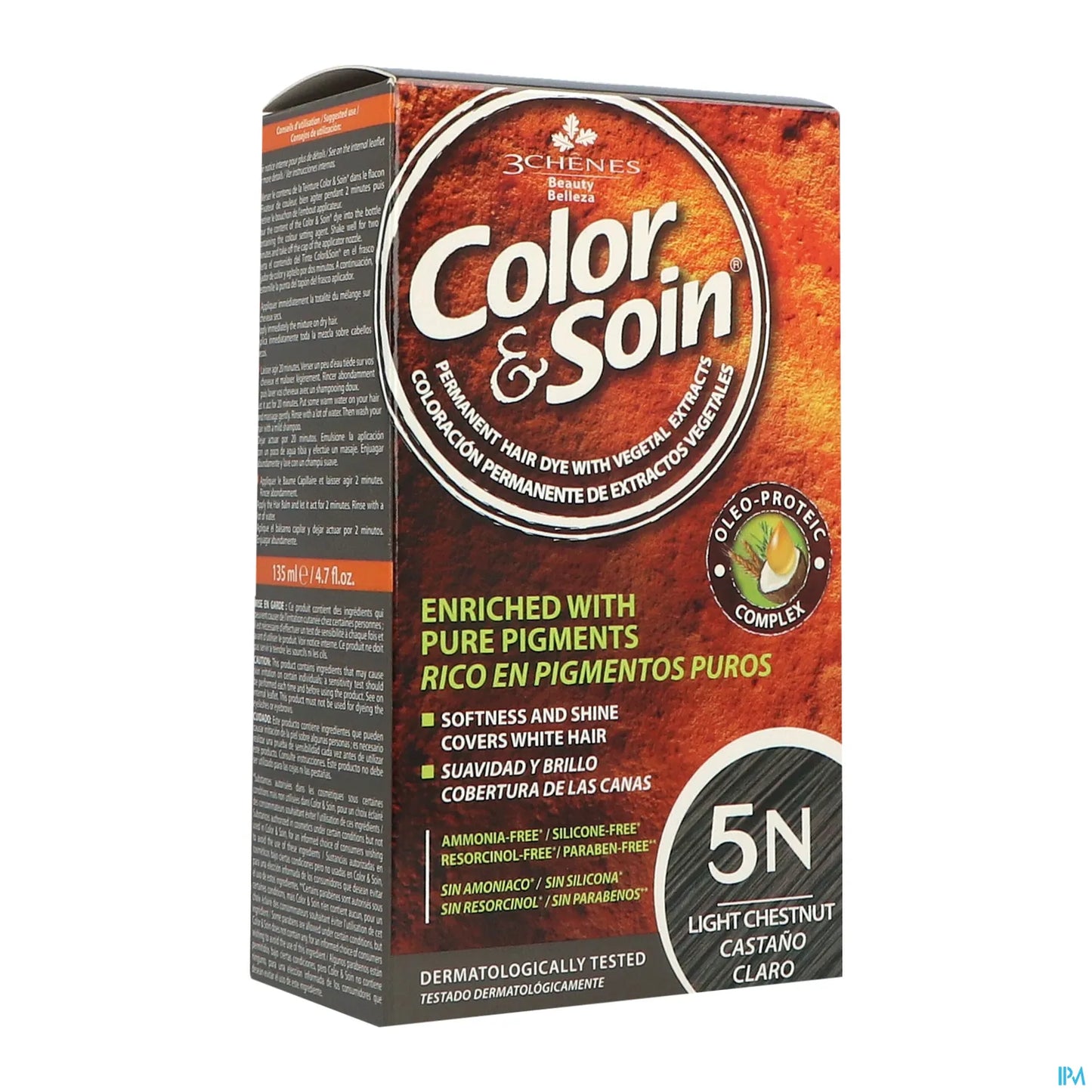 3 Chênes Color & Soin 5N Chatain Clair 135ml