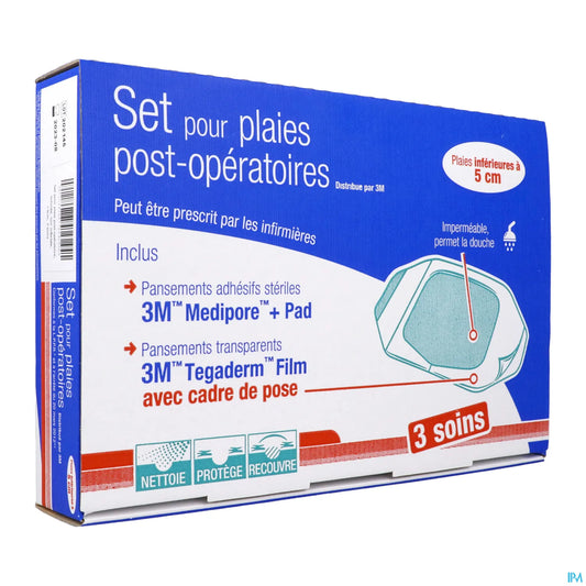 Set Pansements Post-Opératoires 3M Inférieur À 5 cm - 3 Soins