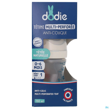 Biberon con tettarella multiforata anticolica rosa 150 ml