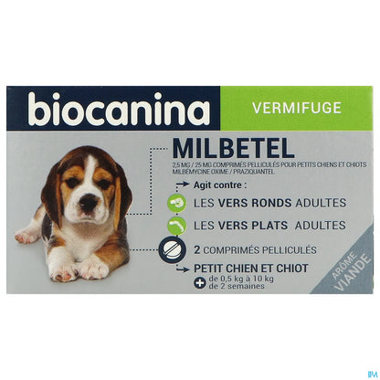 Milbetel Wormer for Puppies and Small Dogs 2 Tablets