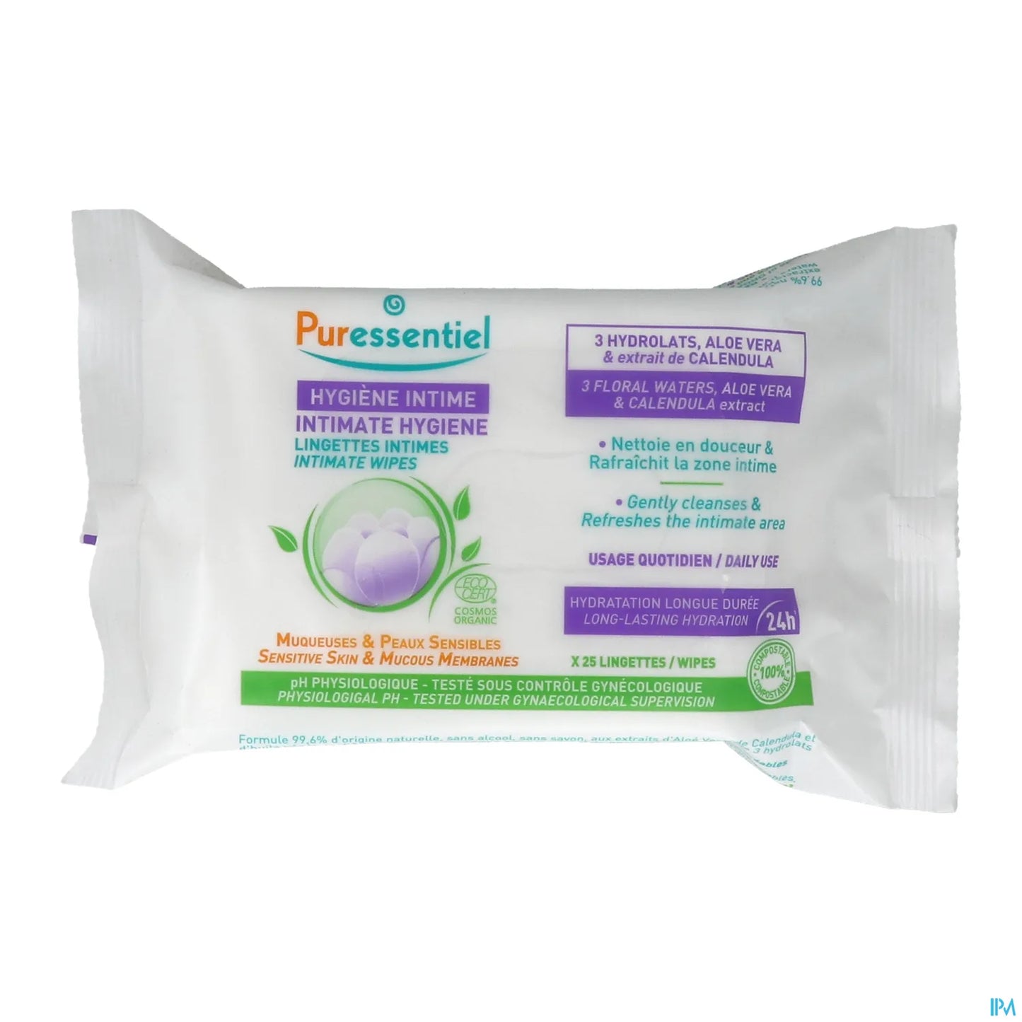 Lingettes Intimes Quotidiennes Certifiées Bio X25