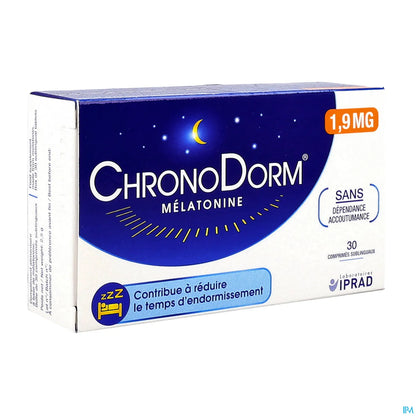 Iprad Sante ChronoDorm Mélatonine 1,9mg 30 Comprimés