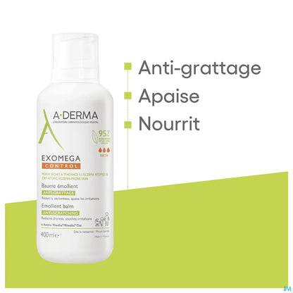 Exomega Control Baume Emollient Anti-Grattage 400ml
