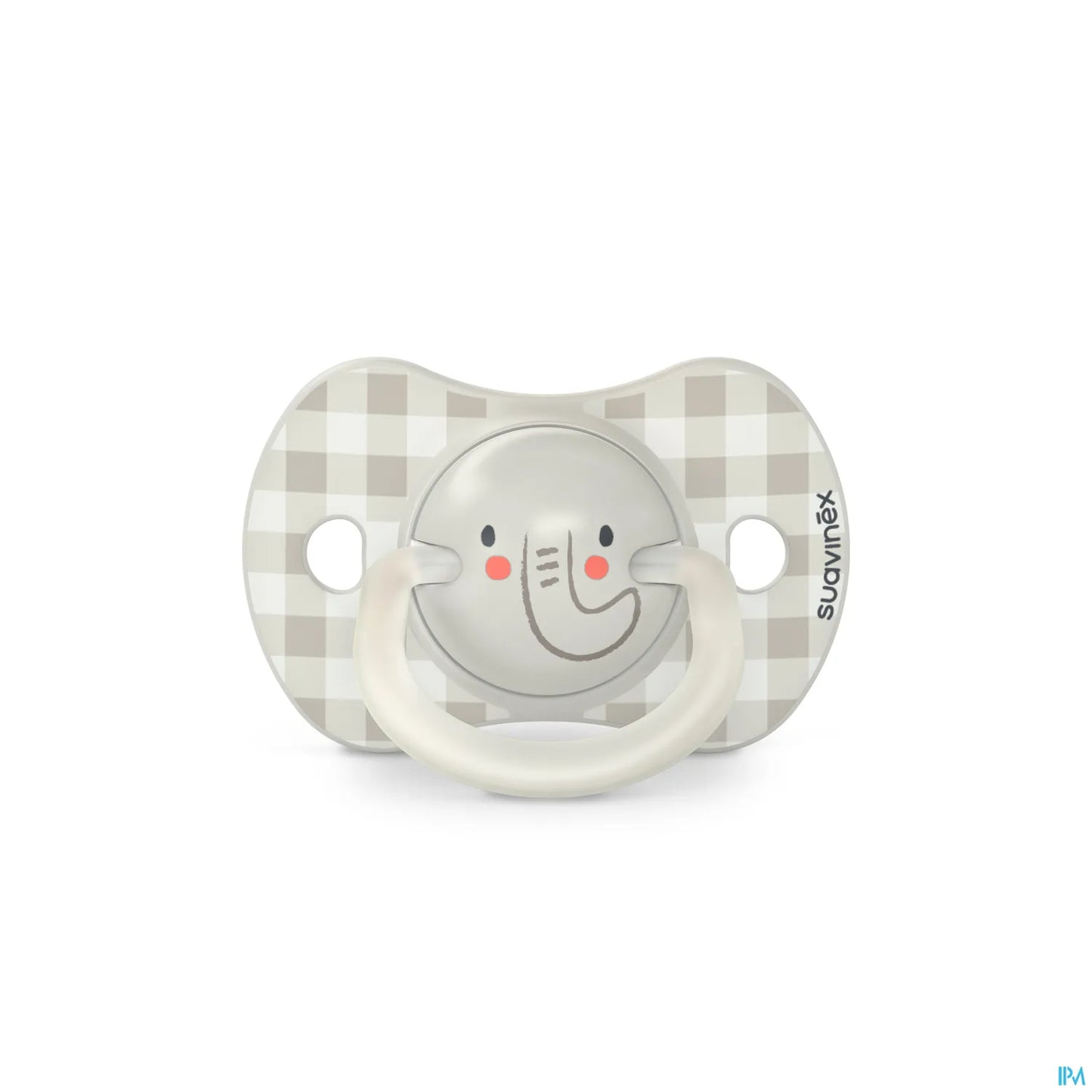 Sucette Symétrique Night&Day 0-6 Mois Éléphant Gris Clair Pack de 2