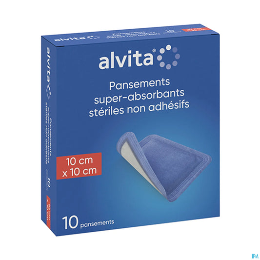 Pansement Superabsorbant 10x10 cm 10 Unités