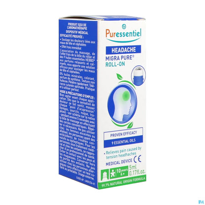 Rullo per il mal di testa 9 oli essenziali 5 ml