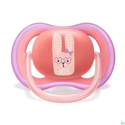 Philips Avent Lot de 2 Sucettes Ultra Air 18m+ Nuit Décorées Mix