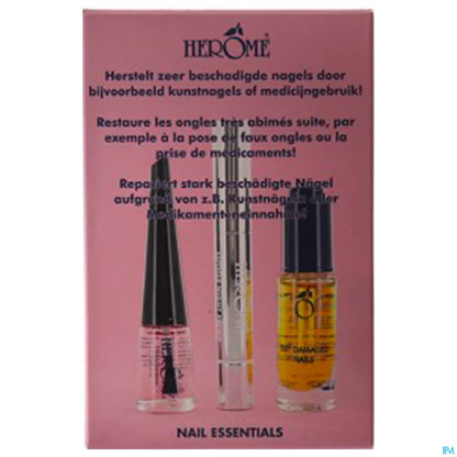 Set Pour Ongles Secs Et Striés Flacons 2X4ml + 1 Polissoir