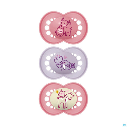 Sucette Original Rose Plus de 18 Mois Lot de 3