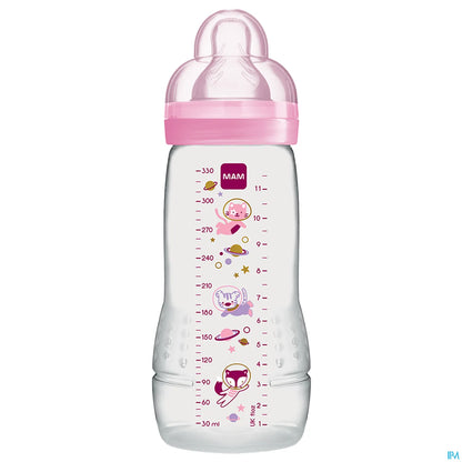 Biberon Easy Active 2ème Âge Rose 330ml