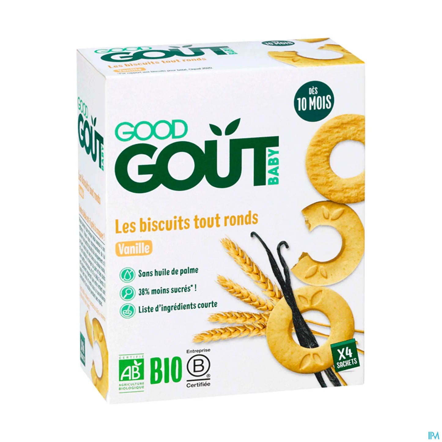 Biscuits Tout Ronds Vanille Bio Dès 10 Mois 80G