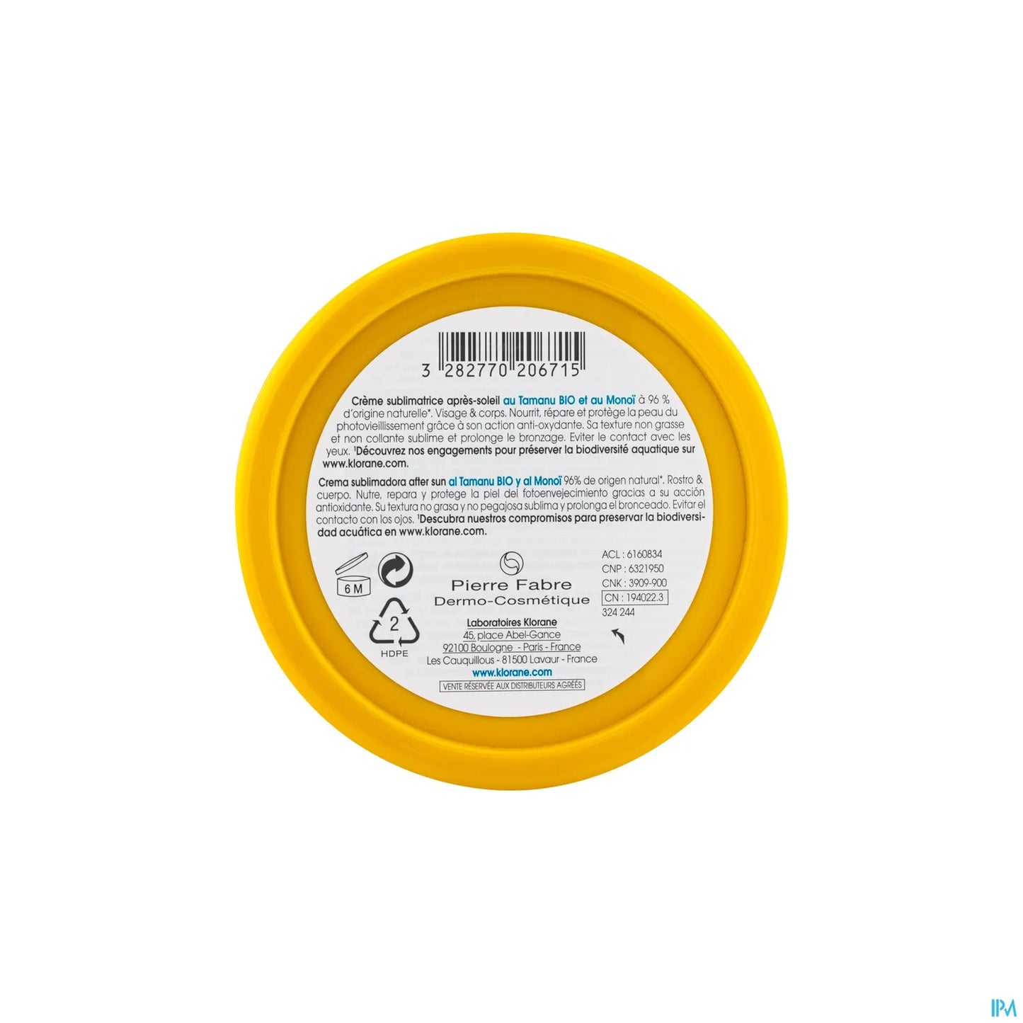 Crema Doposole al Monoi e Tamanu Biologico 200ml