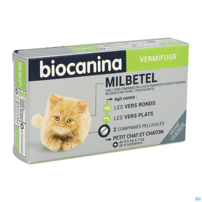 Milbetel Dewormer for Kittens and Small Cats, Box of 2 Tablets